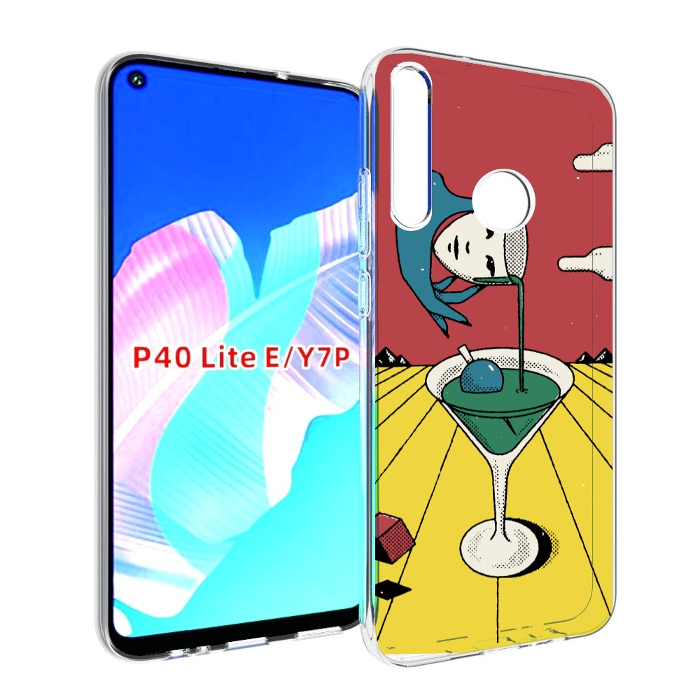 

Чехол бампер MyPads необычный напиток для Huawei P40 Lite E, Прозрачный, Tocco