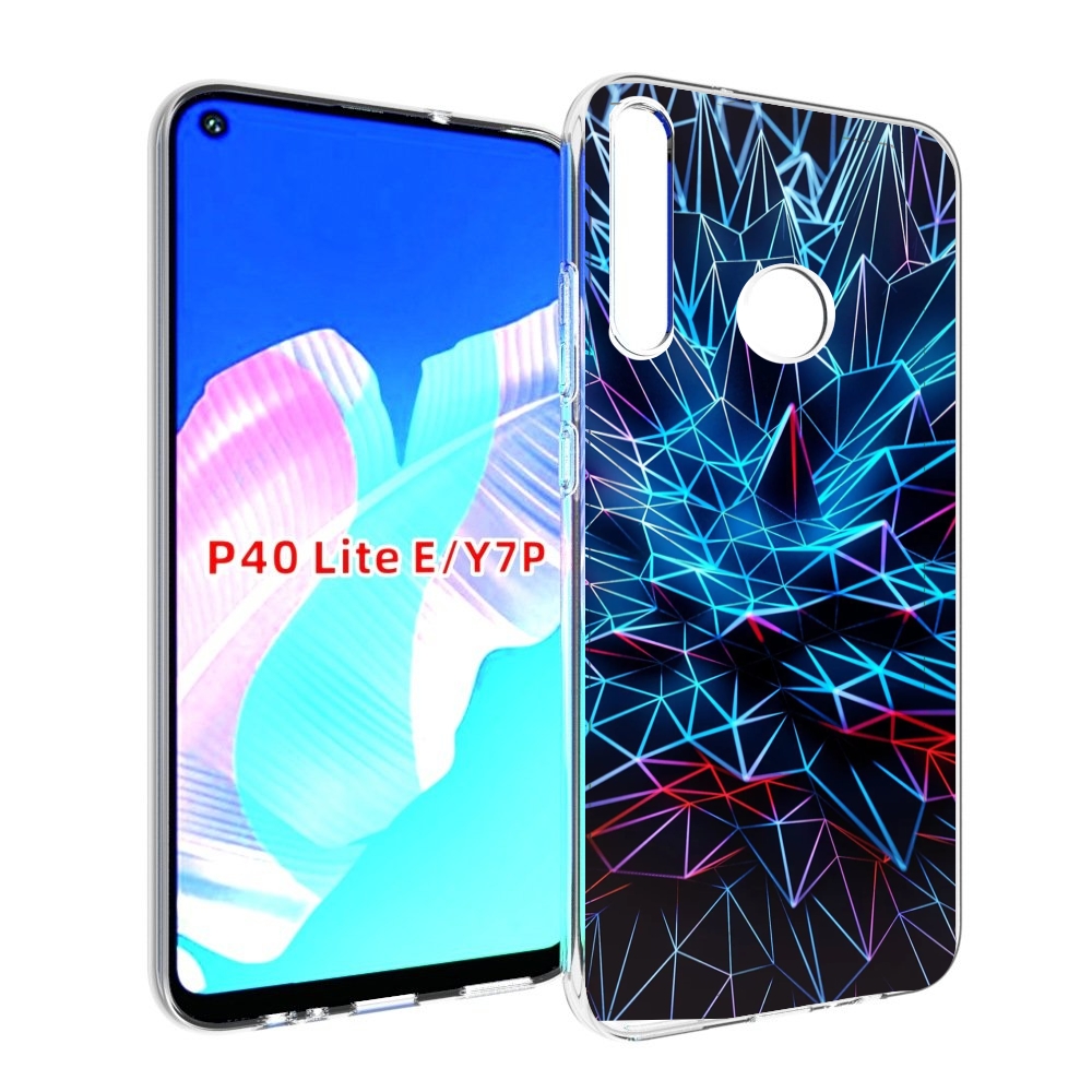 

Чехол бампер MyPads неоновая-абстракция для Huawei P40 Lite E, Прозрачный, Tocco