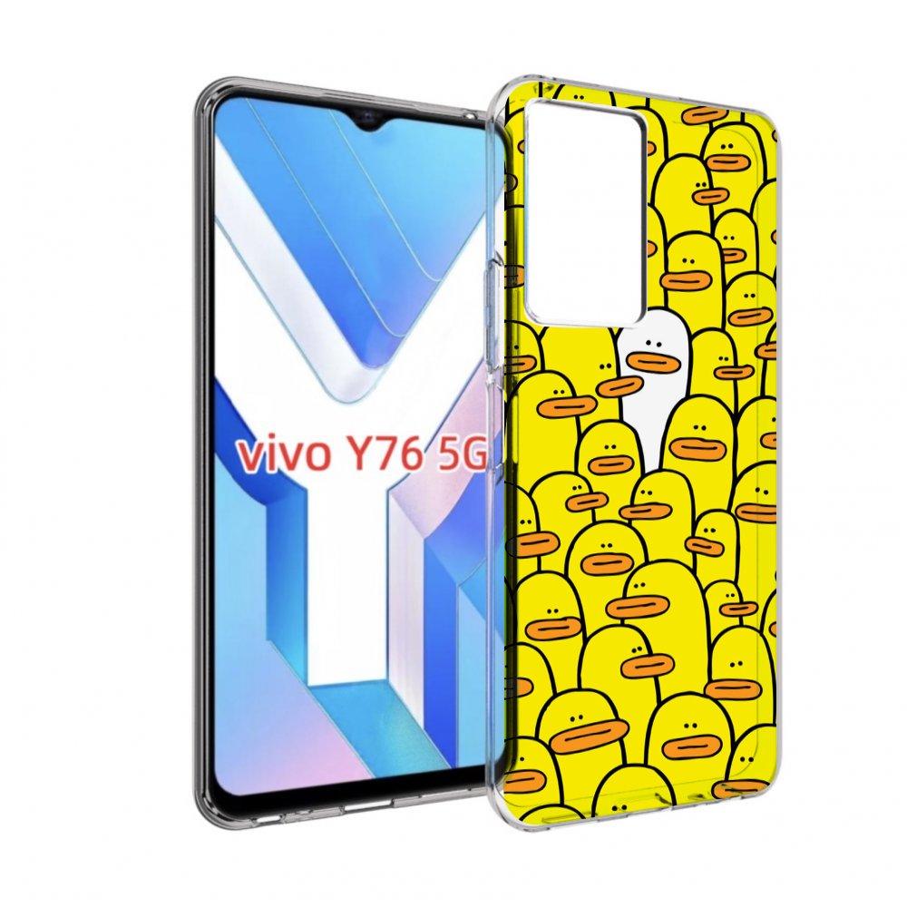 

Чехол MyPads белый среди желтых для Vivo Y76 5G, Прозрачный, Tocco
