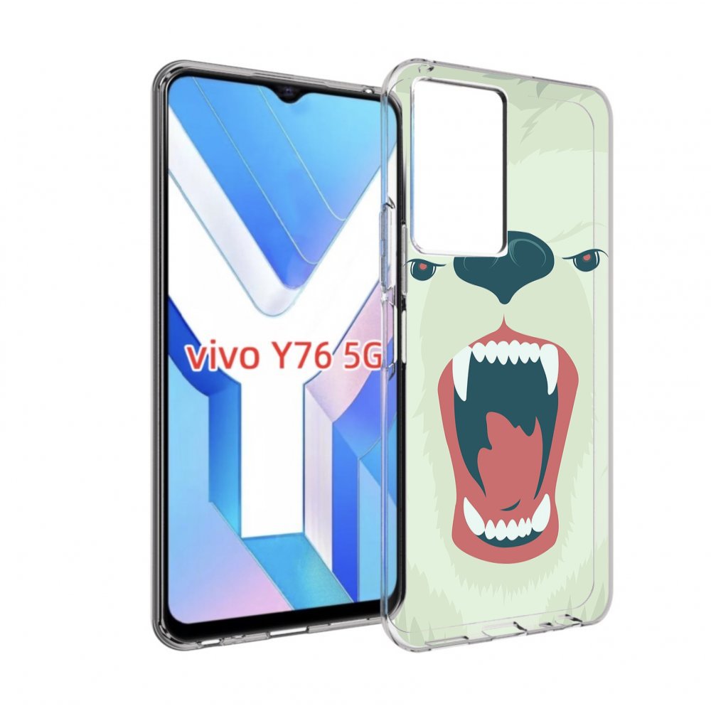 

Чехол MyPads белый-медведь для Vivo Y76 5G, Прозрачный, Tocco