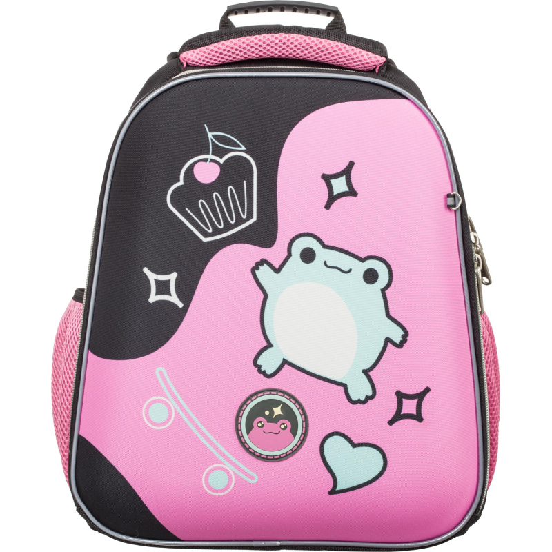 

Ранец №1School Basic Froggy, 2 отд., эргоном. спинка, Разноцветный
