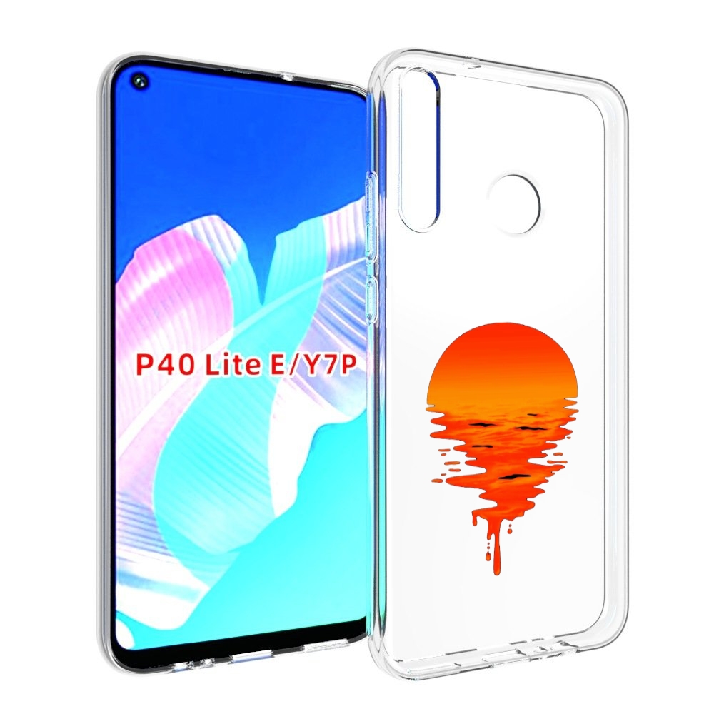 

Чехол бампер MyPads оранжевый закат на воде для Huawei P40 Lite, Прозрачный, Tocco