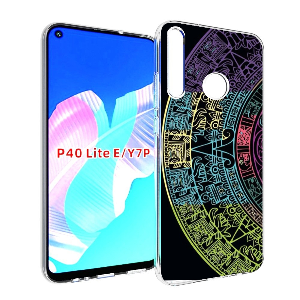 

Чехол бампер MyPads орнамент полукруга для Huawei P40 Lite E, Прозрачный, Tocco