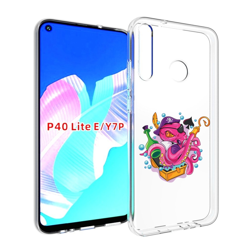 

Чехол бампер MyPads осьминог пират детский для Huawei P40 Lite E, Прозрачный, Tocco