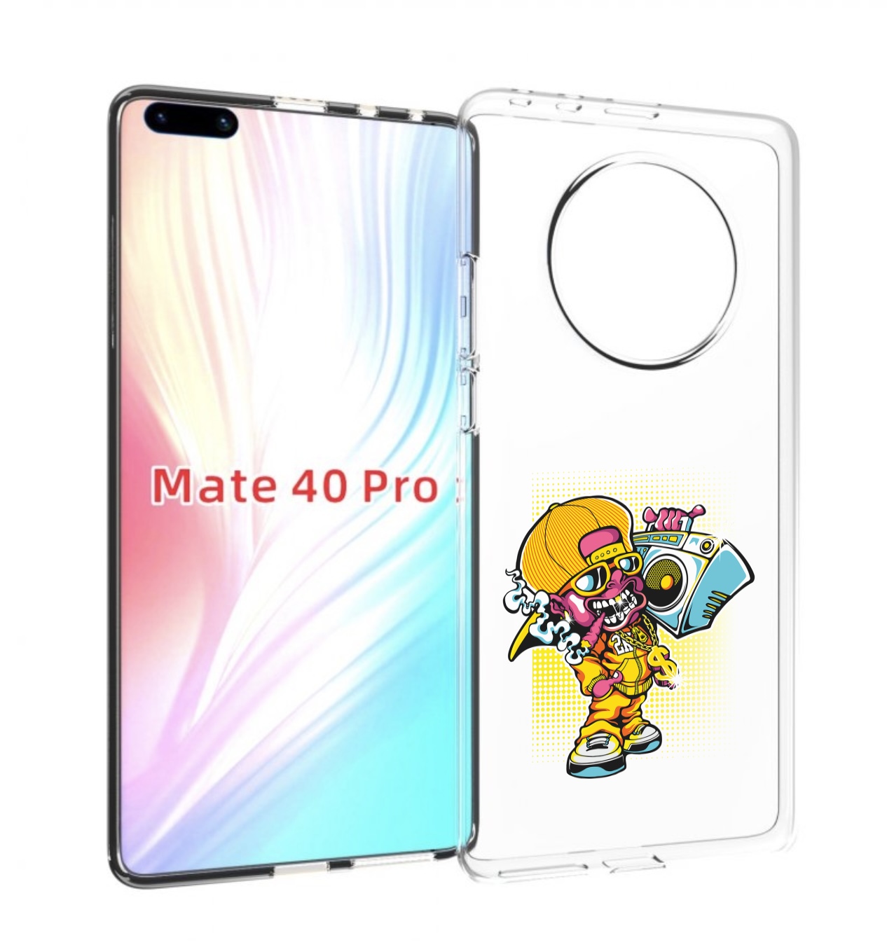 Чехол MyPads нарисованный парень с колонкой для Huawei Mate 40 Pro (NOH-NX9)