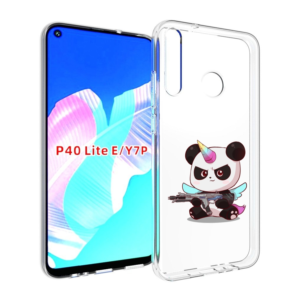 

Чехол бампер MyPads панда-единорог детский для Huawei P40 Lite E, Прозрачный, Tocco