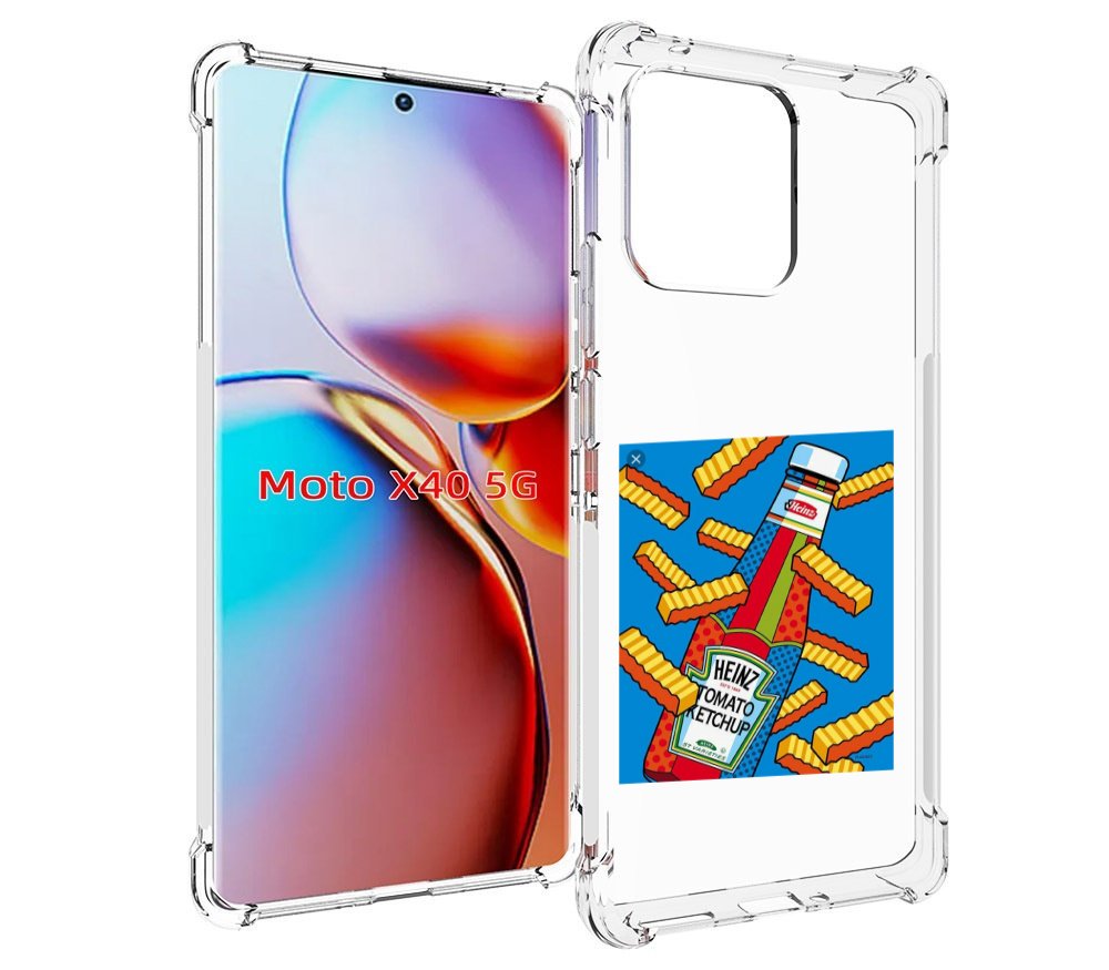 

Чехол MyPads картошка с соусом для Motorola Moto X40, Прозрачный, Tocco