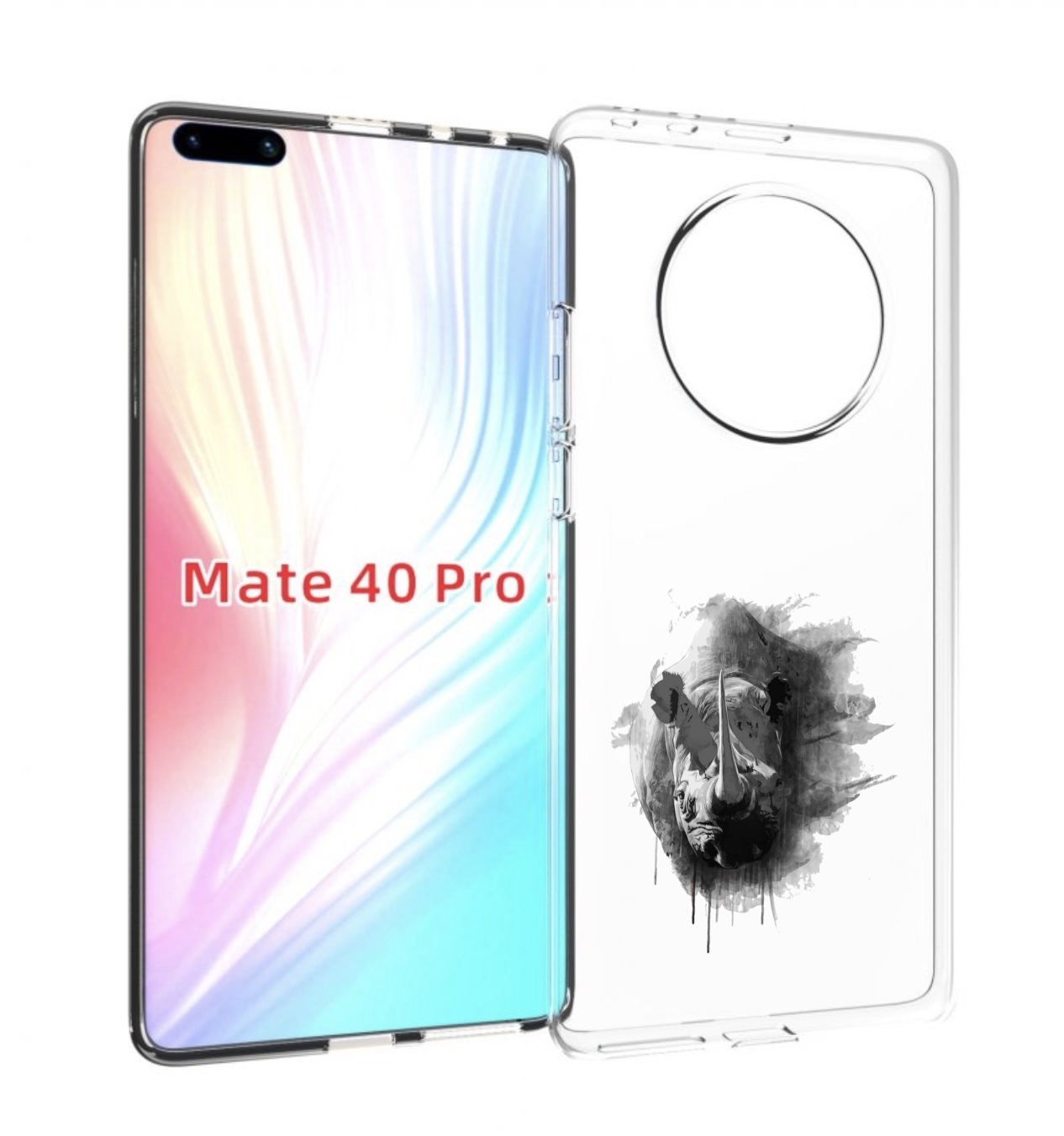 

Чехол MyPads носорог для Huawei Mate 40 Pro (NOH-NX9), Прозрачный, Tocco