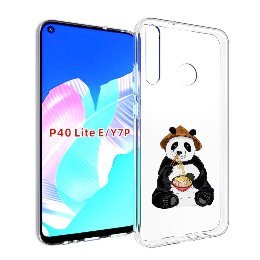 

Чехол бампер MyPads панда-любит-лапшу для Huawei P40 Lite E, Прозрачный, Tocco