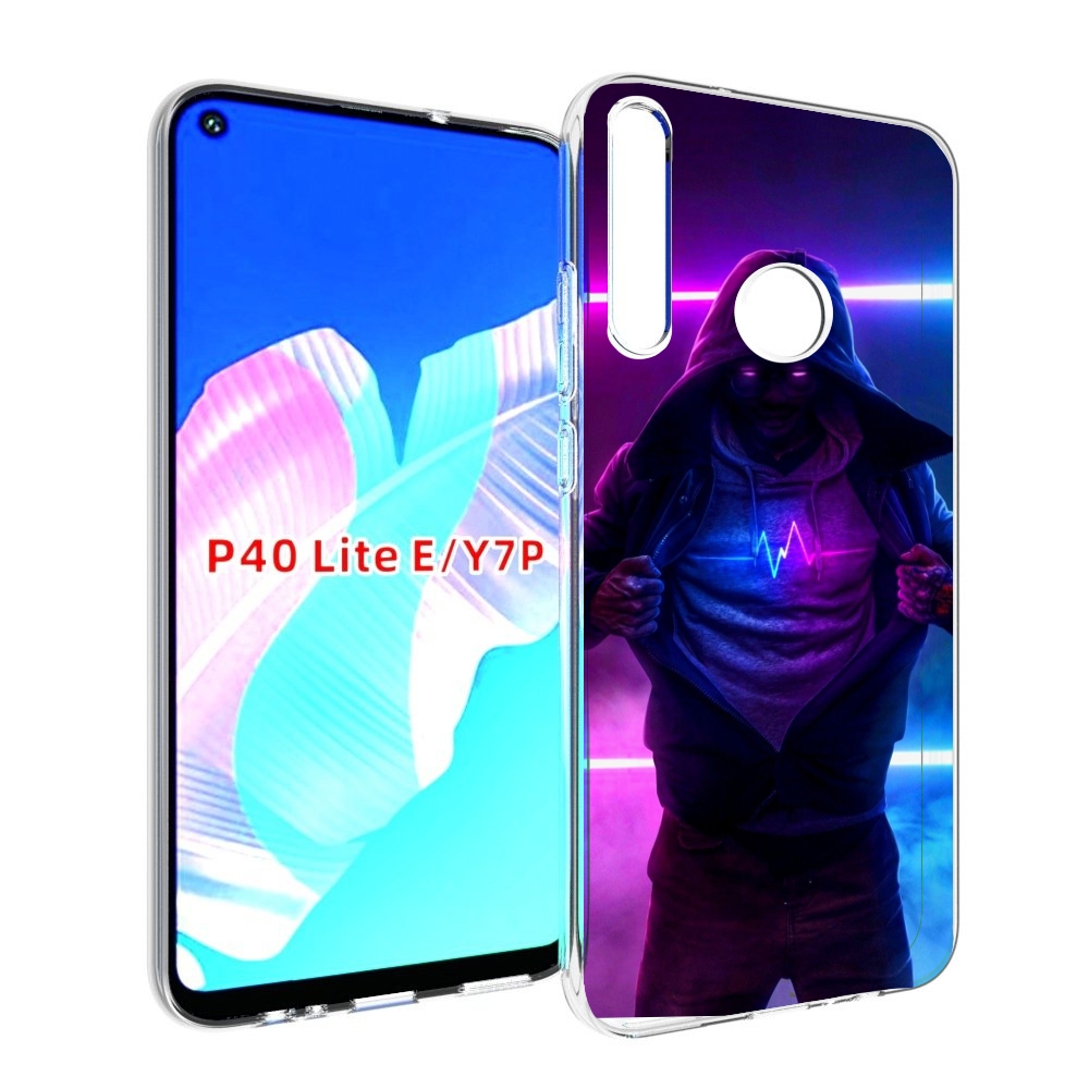

Чехол бампер MyPads парень в капюшоне неоновый для Huawei P40 Li, Прозрачный, Tocco