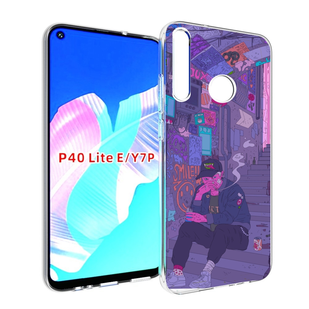 

Чехол бампер MyPads парень в подъезде мультик для Huawei P40 Lit, Прозрачный, Tocco