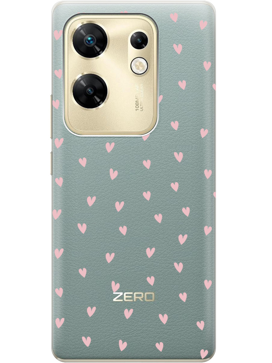 

Силиконовый чехол на Infinix Zero 30 4G с принтом "Розовые сердечки" прозрачный, Прозрачный;розовый, 778687991