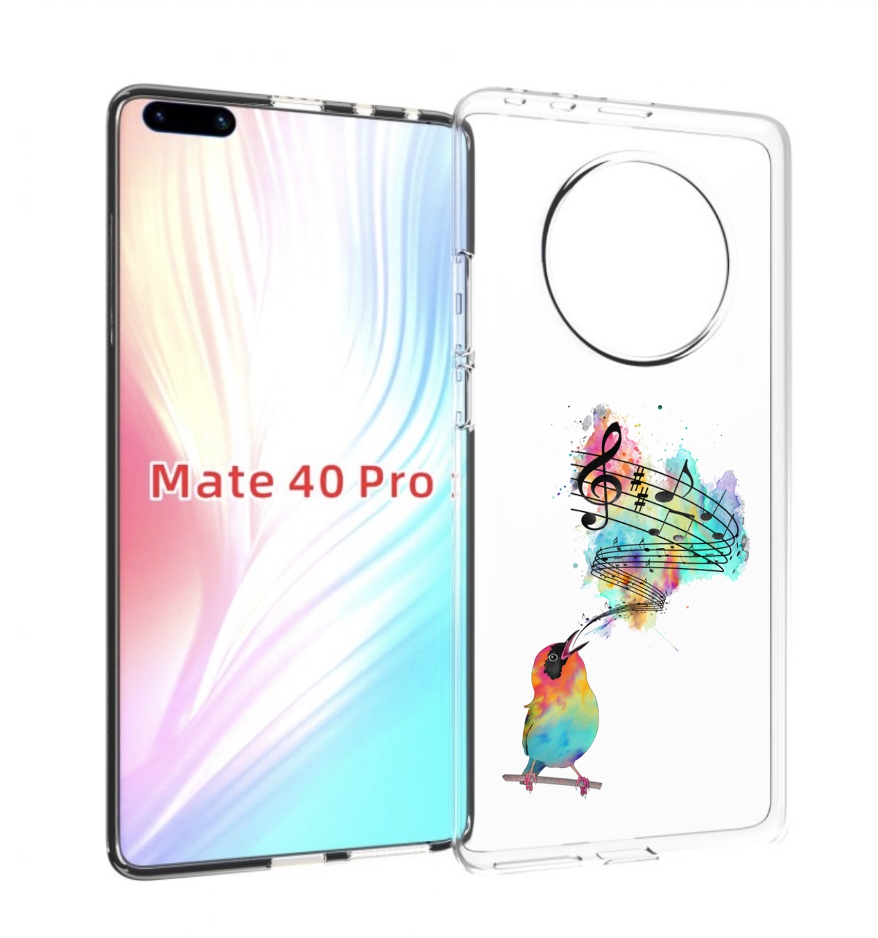 

Чехол MyPads певчая птичка для Huawei Mate 40 Pro (NOH-NX9), Прозрачный, Tocco