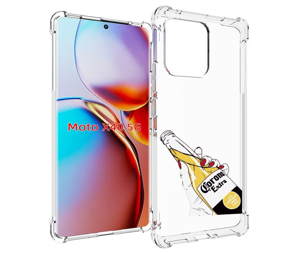 

Чехол MyPads корона екстра для Motorola Moto X40, Прозрачный, Tocco
