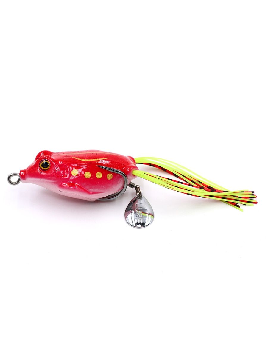 

Лягушка-незацепляйка Namazu FROG с лепестком, 55 мм, 10 г, цвет 01, крючок-двойник YR Hook, Красный;желтый;черный