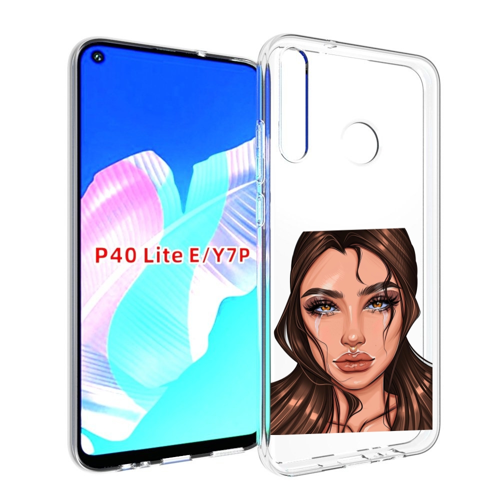 

Чехол бампер MyPads плачущая-девушка женский для Huawei P40 Lite, Прозрачный, Tocco