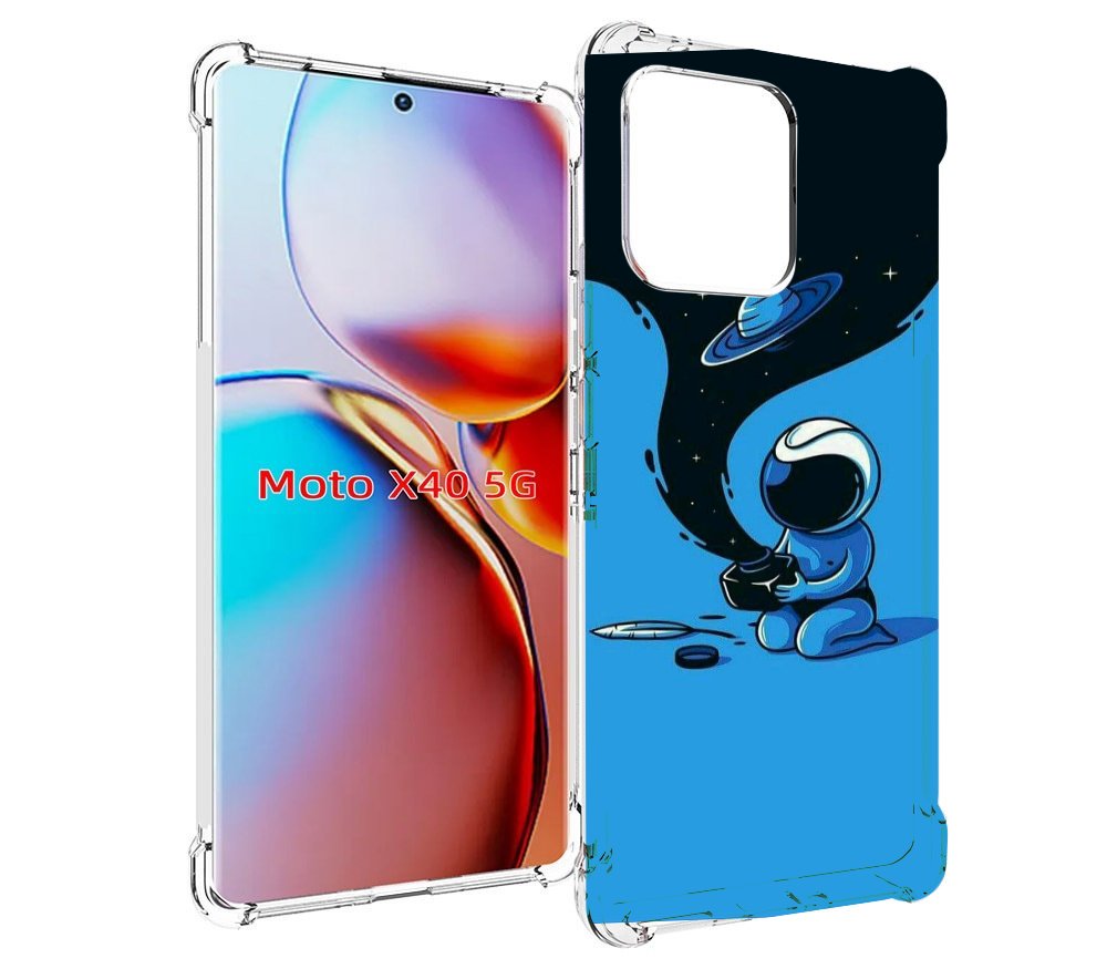 

Чехол MyPads космос из черной краски для Motorola Moto X40, Прозрачный, Tocco