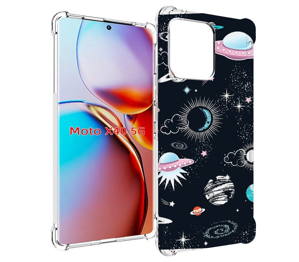 

Чехол MyPads космос-мини-картинки для Motorola Moto X40, Прозрачный, Tocco