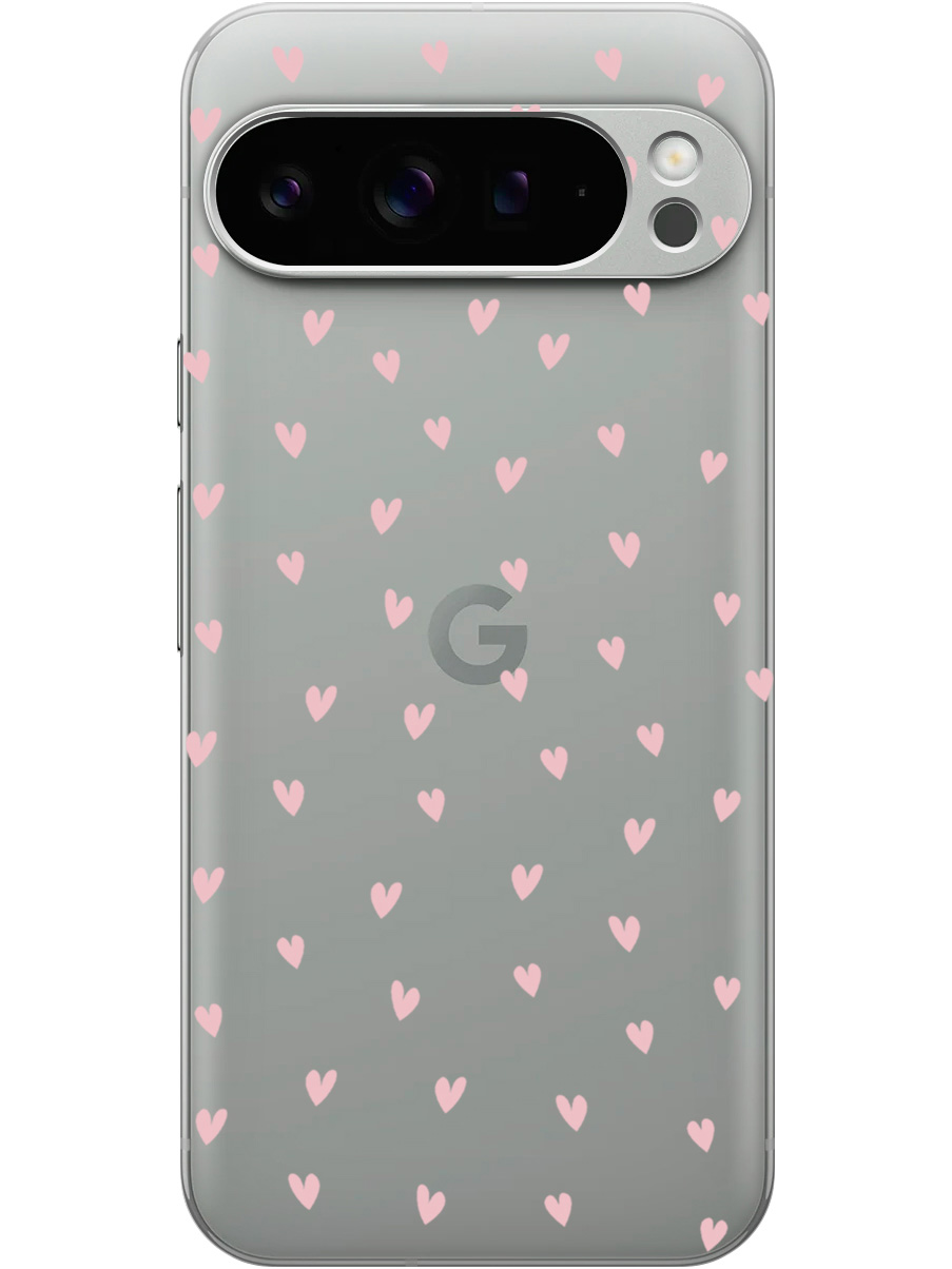 

Силиконовый чехол на Google Pixel 9 pro с принтом "Розовые сердечки" прозрачный, Прозрачный;розовый, 784810391