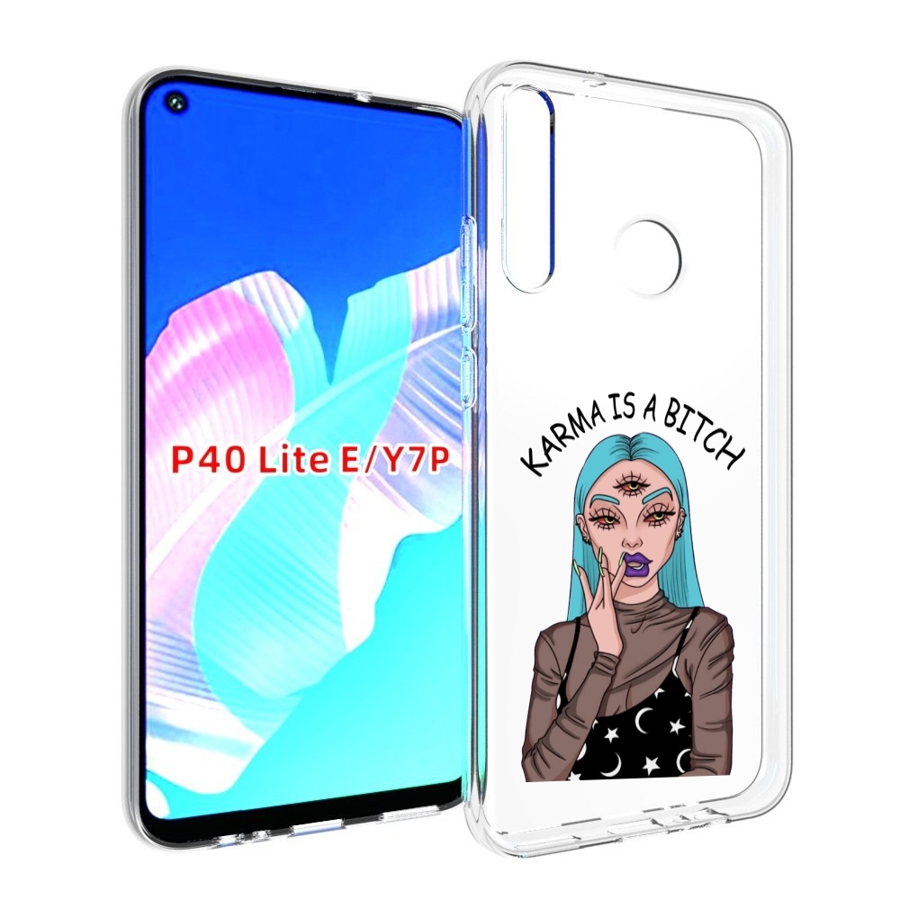 

Чехол бампер MyPads плохая-карма женский для Huawei P40 Lite E, Прозрачный, Tocco