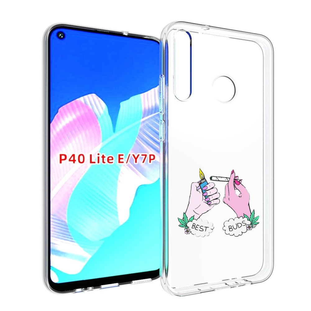

Чехол бампер MyPads плохие руки женский для Huawei P40 Lite E, Прозрачный, Tocco