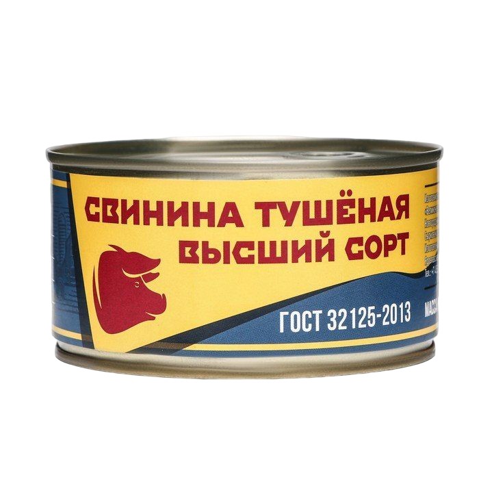 

Свинина тушеная ГОСТ "Трудовая пятилетка" 325 гр