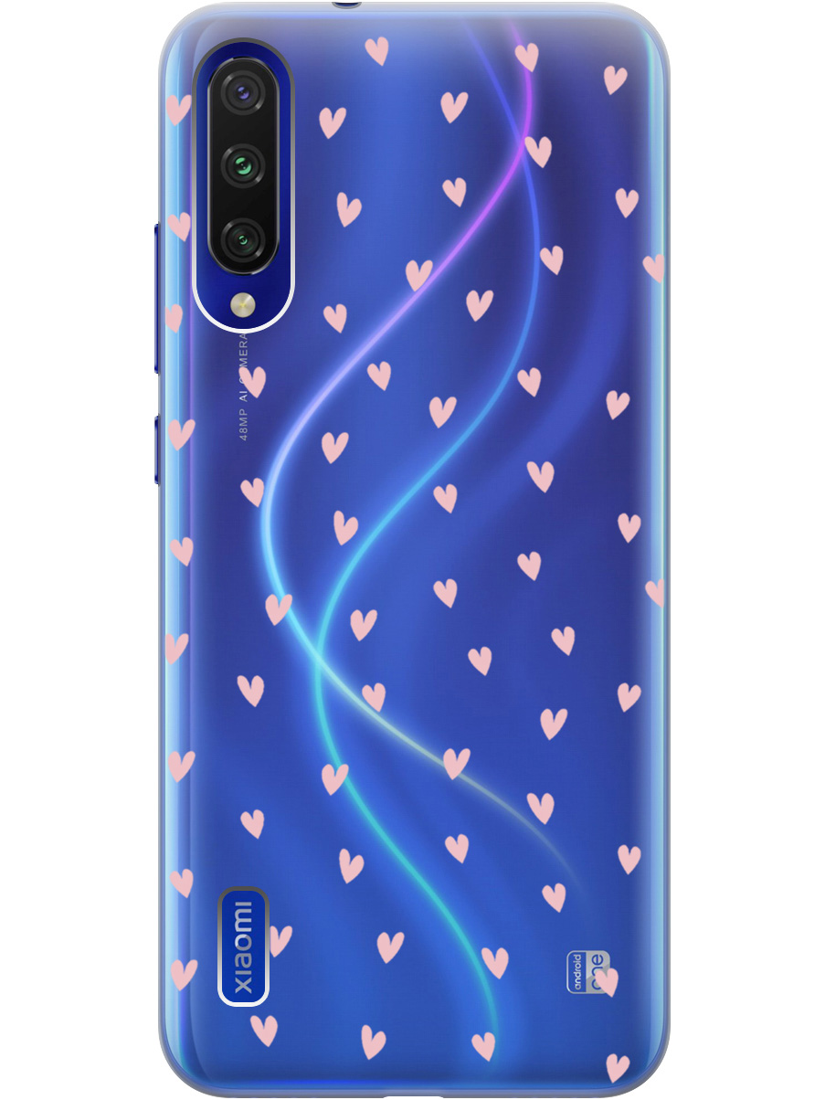 

Силиконовый чехол на Xiaomi Mi A3 / CC9e с принтом "Розовые сердечки" прозрачный, Прозрачный;розовый, 721701091