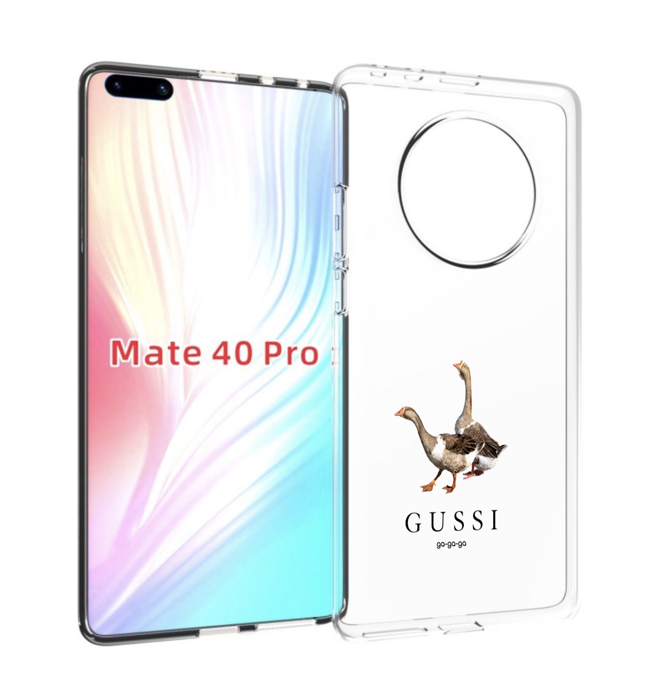 

Чехол MyPads Гусси бренд для Huawei Mate 40 Pro (NOH-NX9), Прозрачный, Tocco