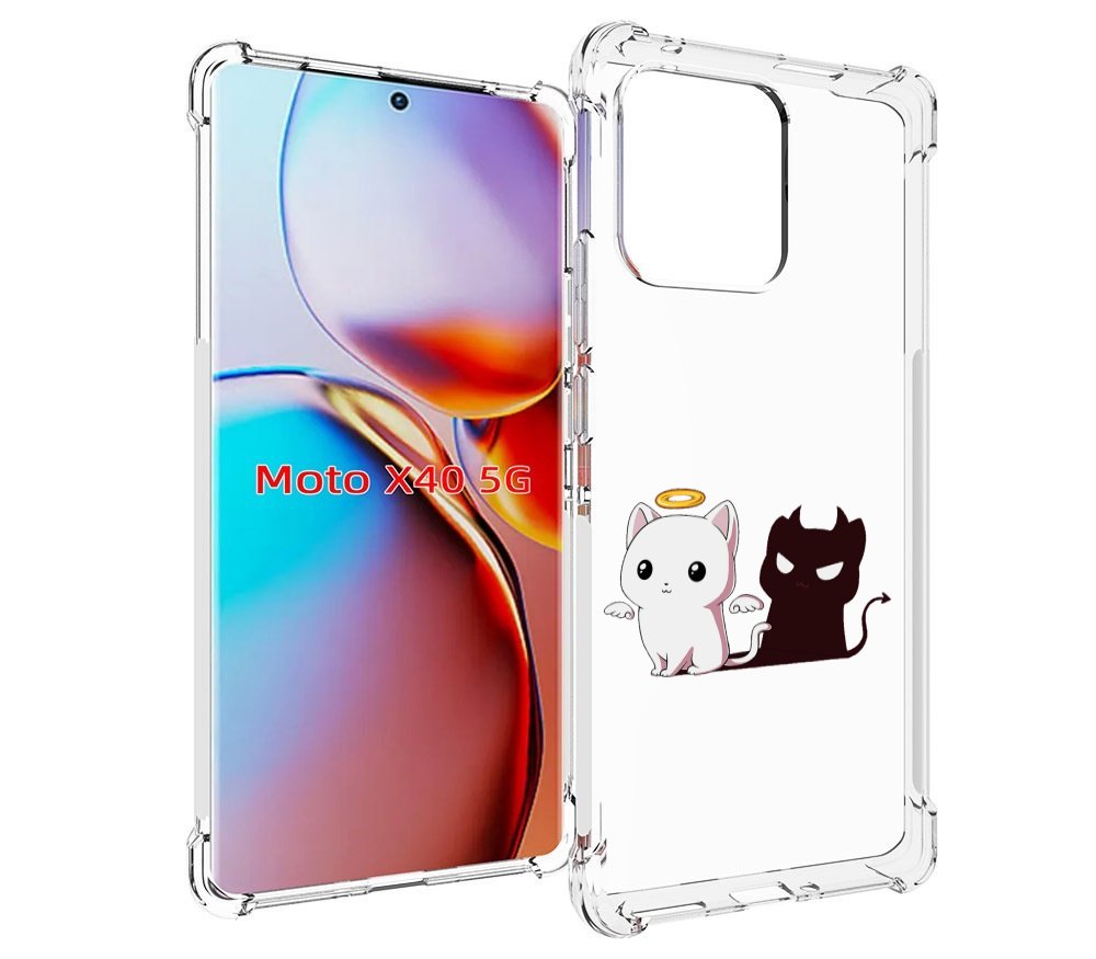 

Чехол MyPads котик-с-злой-тенью для Motorola Moto X40, Прозрачный, Tocco