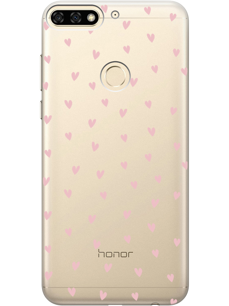

Силиконовый чехол на Honor 7C / 7A Pro / Huawei Y6 Prime (2018) с принтом 872473, Прозрачный;розовый, 717873091