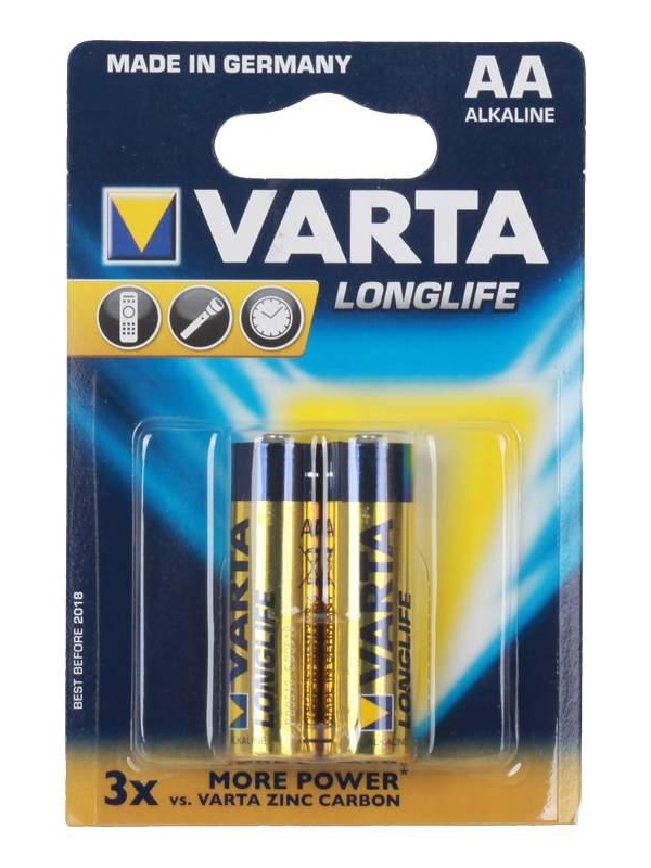 Батарейка AA LR6 1.5V блистер 2шт. (цена за 1шт.) Alkaline Longlife VARTA