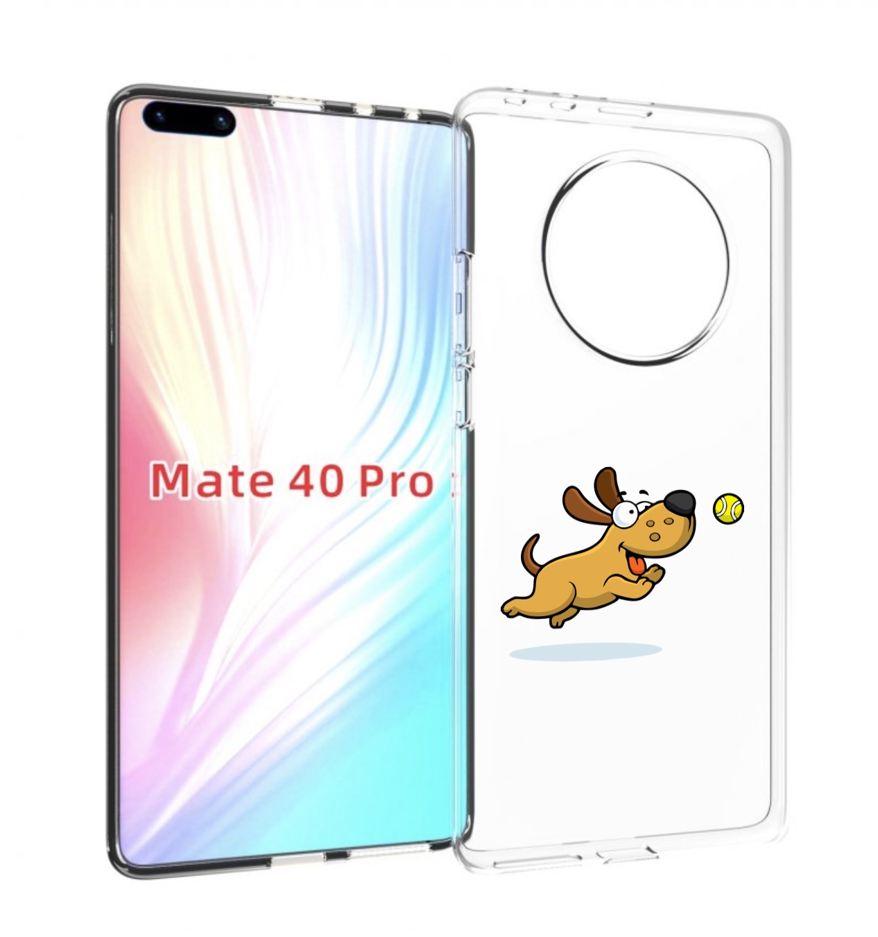 

Чехол MyPads пёсик для Huawei Mate 40 Pro (NOH-NX9), Прозрачный, Tocco