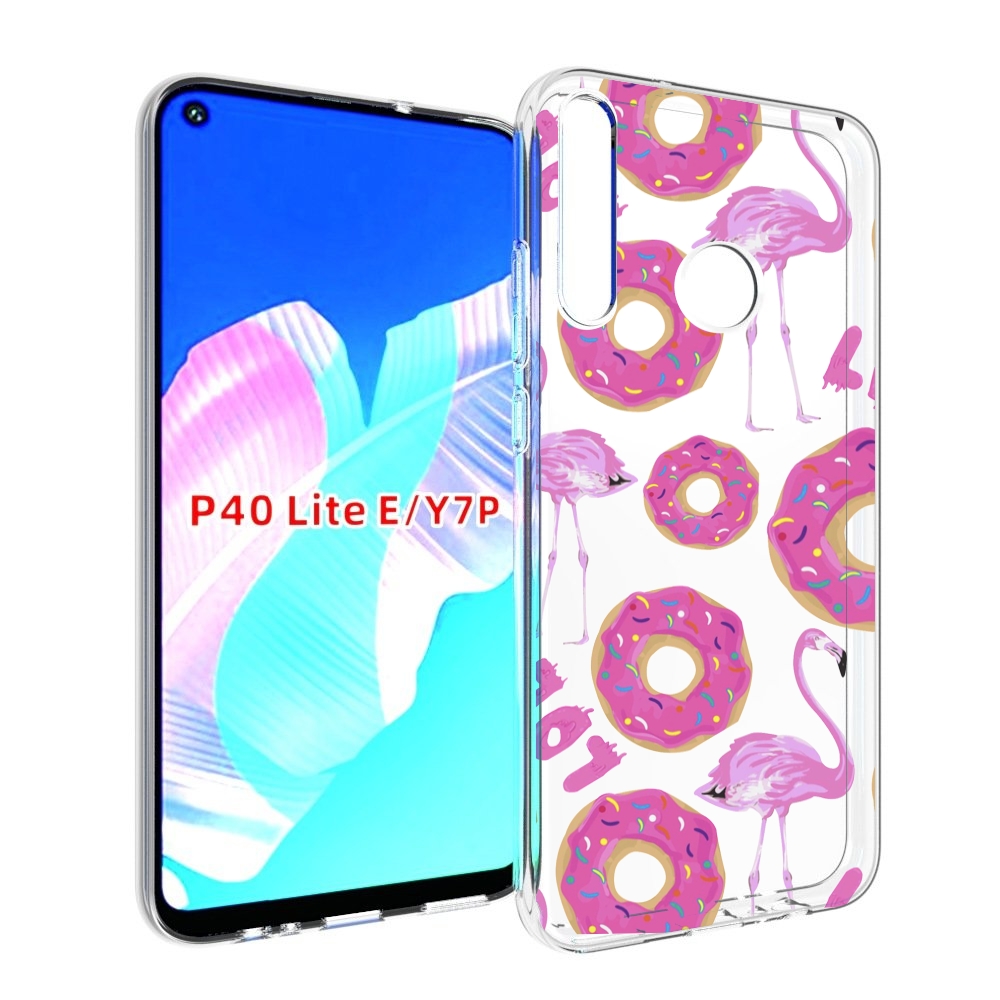 

Чехол бампер MyPads пончики-фламинго для Huawei P40 Lite E, Прозрачный, Tocco