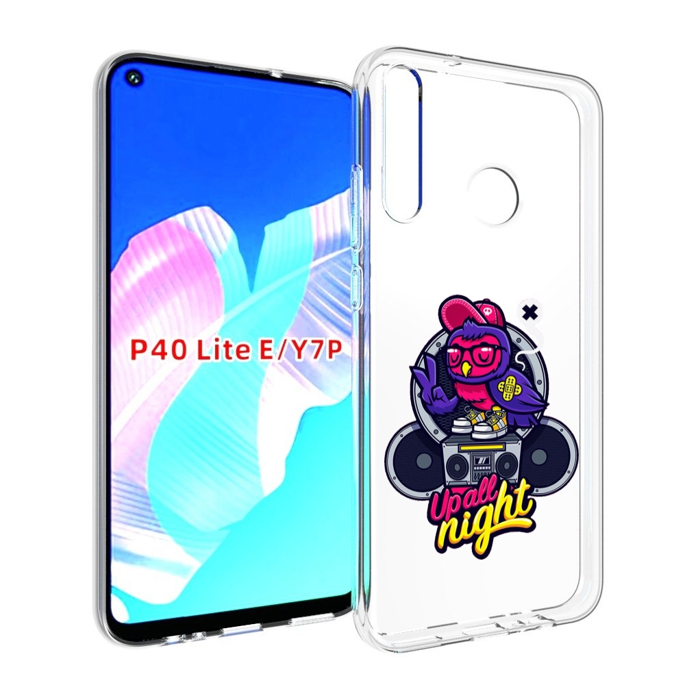 

Чехол бампер MyPads попугай любит музыку для Huawei P40 Lite E, Прозрачный, Tocco