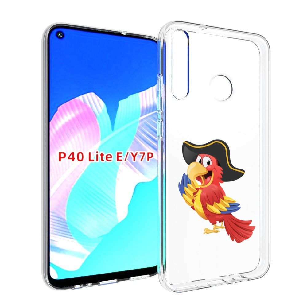 

Чехол бампер MyPads попугай-пират для Huawei P40 Lite E, Прозрачный, Tocco