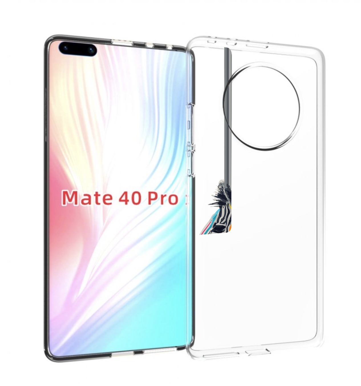 

Чехол MyPads радужная зебра для Huawei Mate 40 Pro (NOH-NX9), Прозрачный, Tocco
