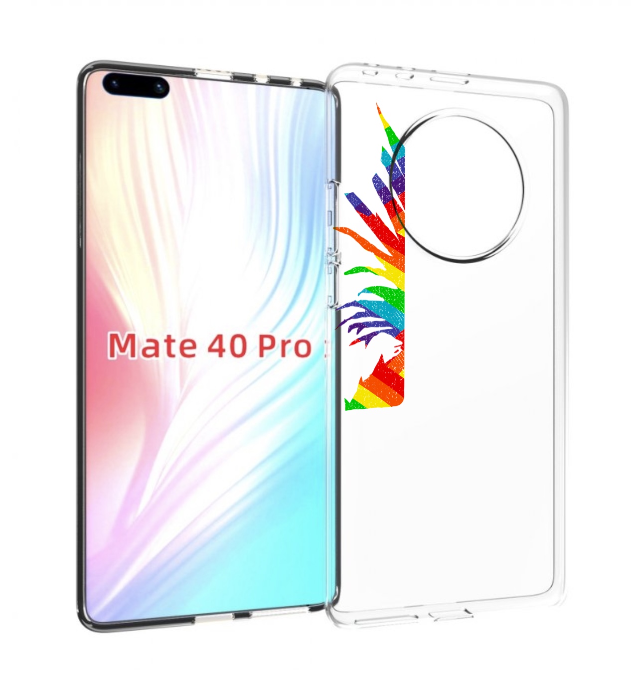 

Чехол MyPads радужный ананас для Huawei Mate 40 Pro (NOH-NX9), Прозрачный, Tocco