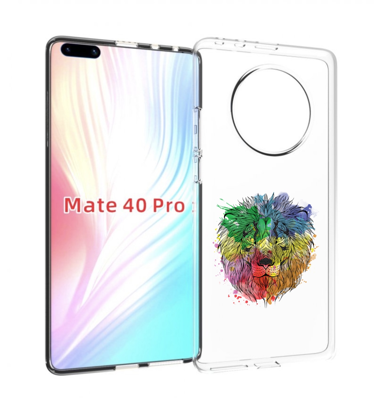 

Чехол MyPads разноцветный гордый лев для Huawei Mate 40 Pro (NOH-NX9), Прозрачный, Tocco