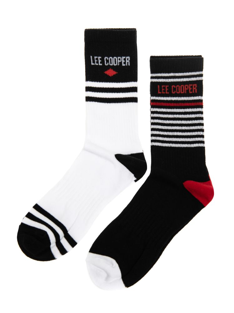 Комплект носков мужских Lee cooper MT2Y122300BSLC черный; белый 39-42