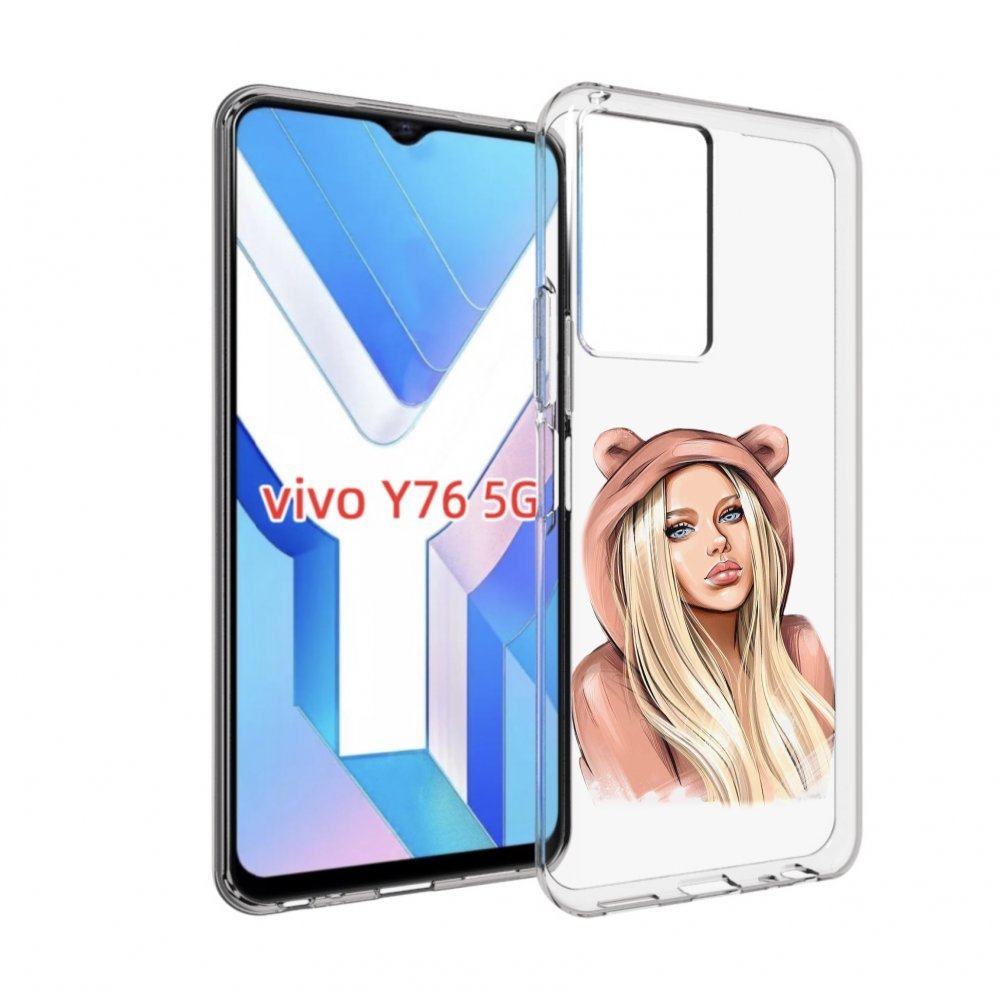 

Чехол MyPads блондинка-в-капюшоне женский для Vivo Y76 5G, Прозрачный, Tocco