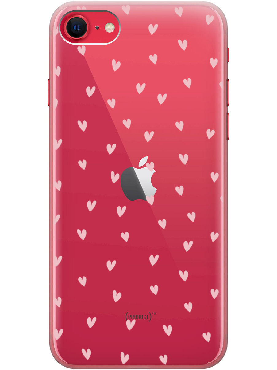 

Силиконовый чехол на Apple iPhone SE (2022) / SE (2020) / 8 / 7 с принтом 872495, Прозрачный;розовый, 713043291