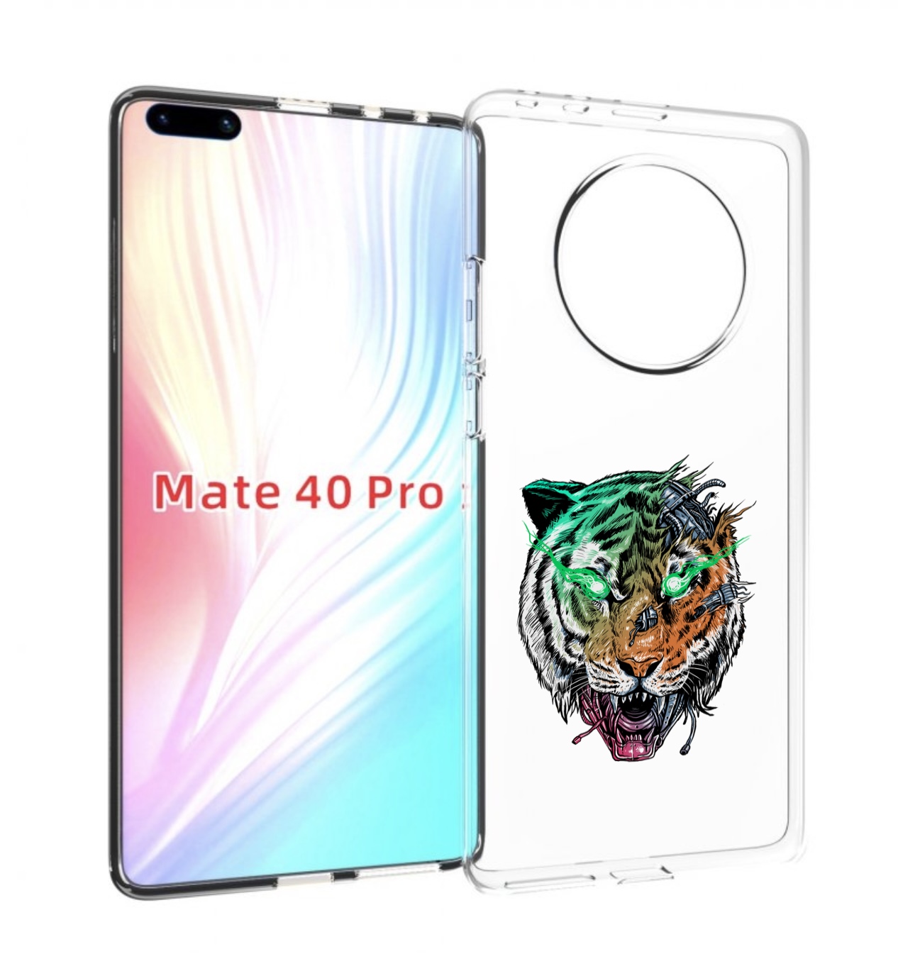 

Чехол MyPads робо-тигр для Huawei Mate 40 Pro (NOH-NX9), Прозрачный, Tocco