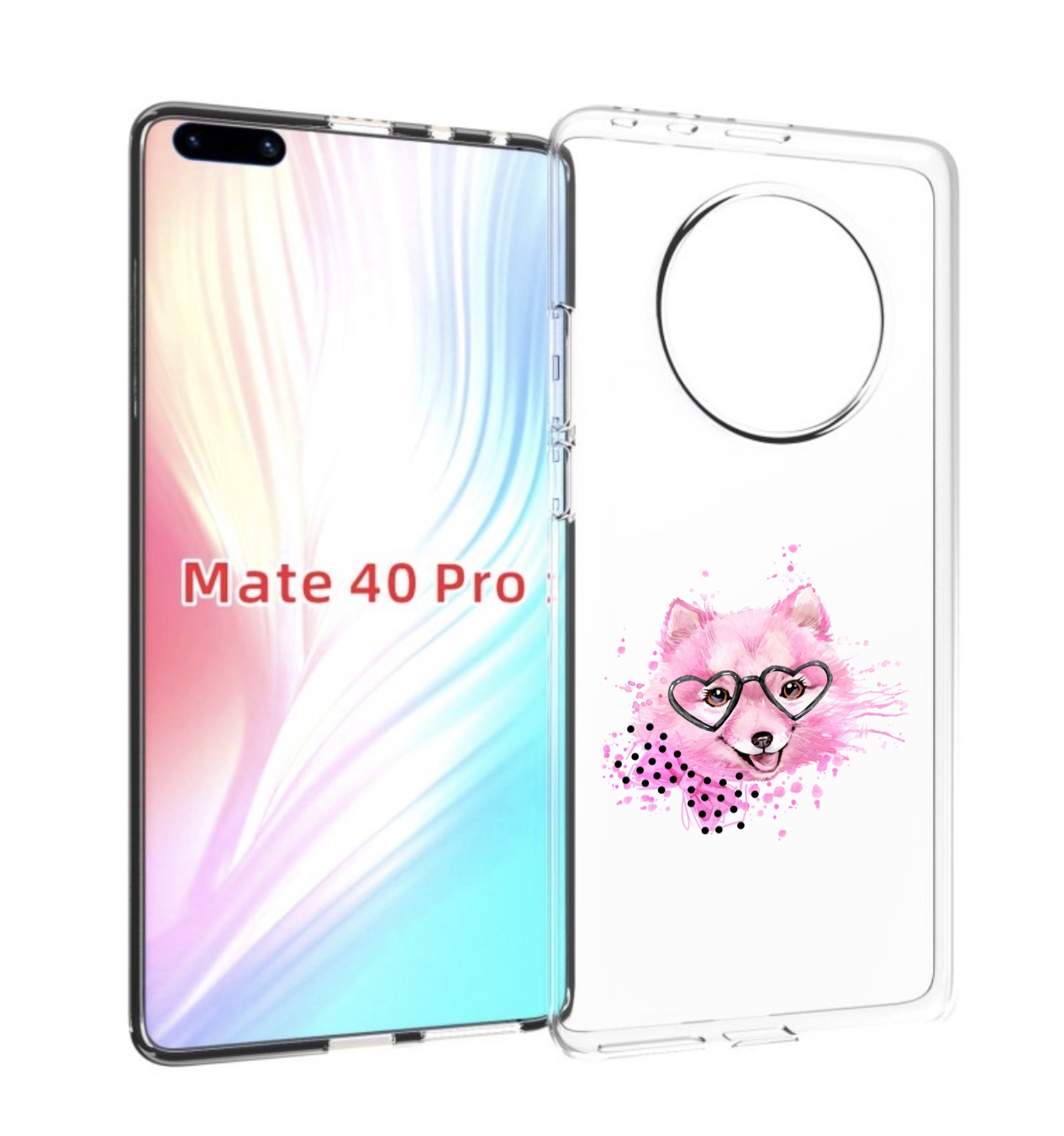 

Чехол MyPads розовый волченок для Huawei Mate 40 Pro (NOH-NX9), Прозрачный, Tocco