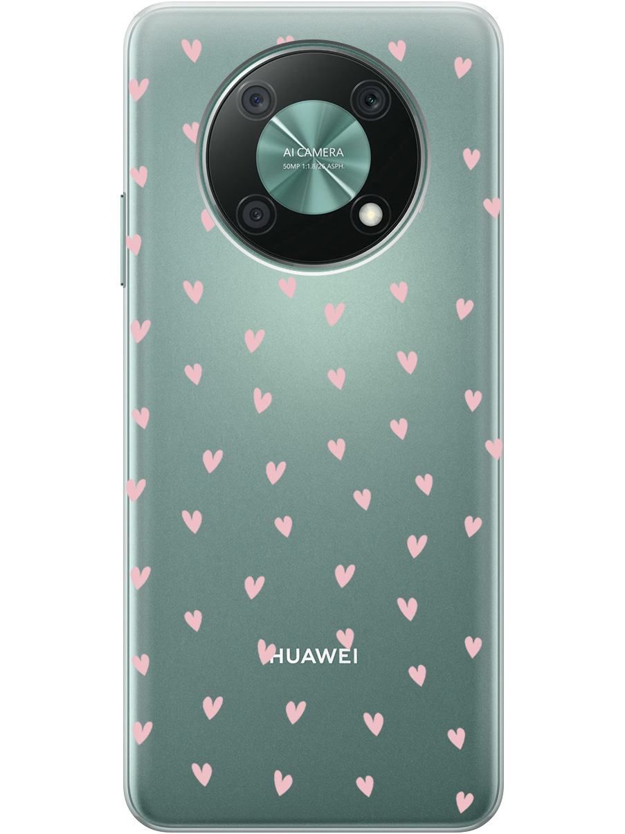 

Силиконовый чехол на Huawei nova Y90 с принтом "Розовые сердечки" прозрачный, Прозрачный;розовый, 740188691