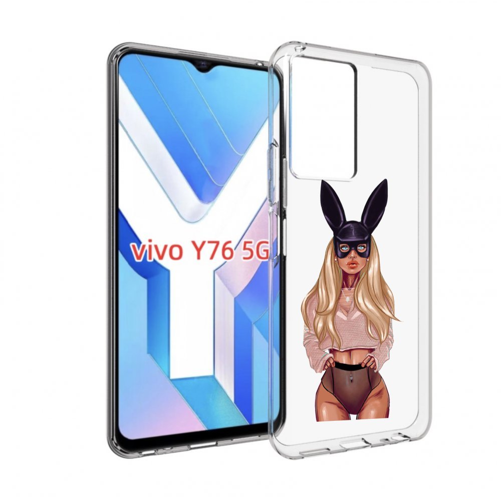 

Чехол MyPads блондинка-с-ушками женский для Vivo Y76 5G, Прозрачный, Tocco