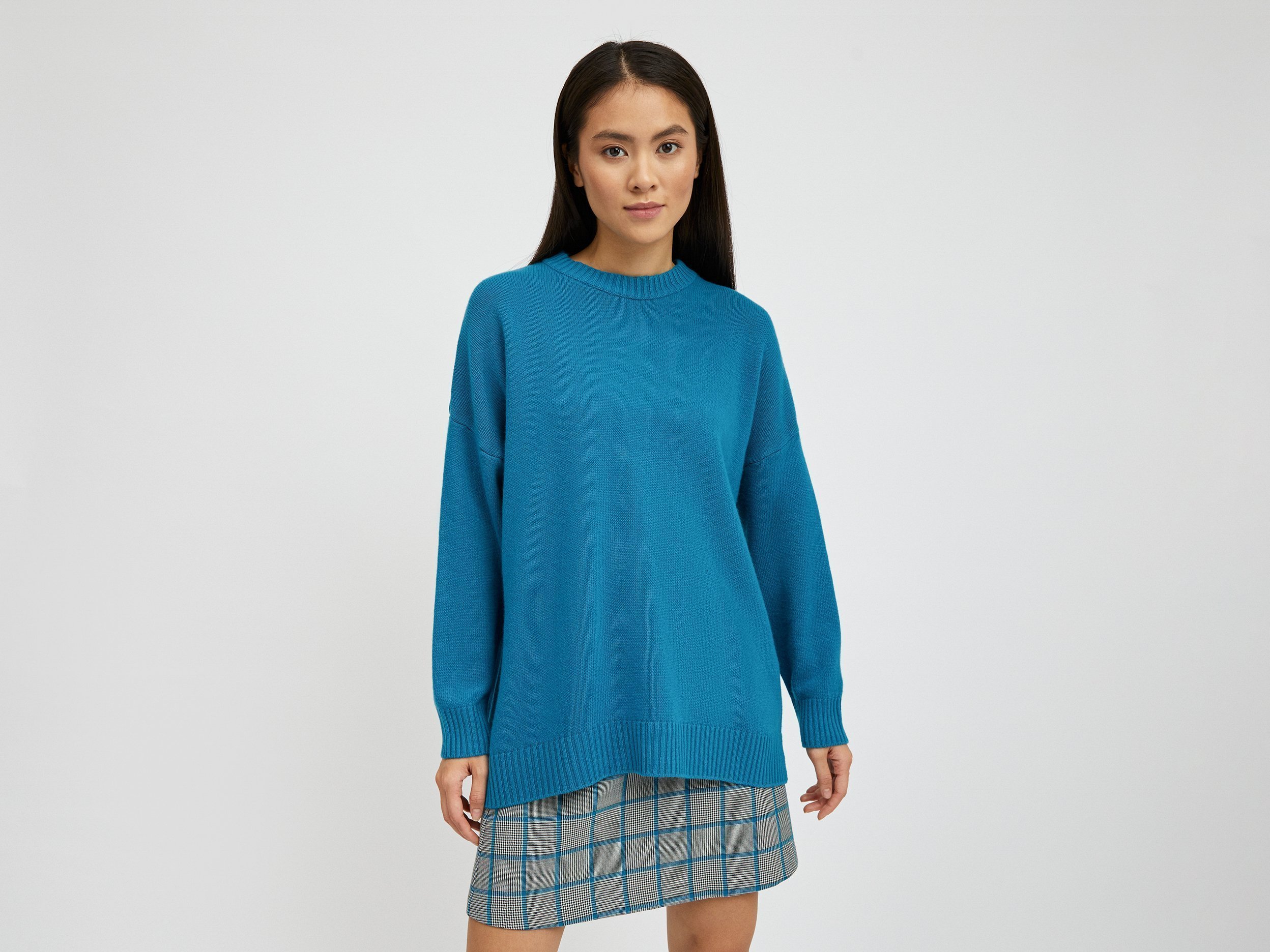 

Джемпер женский United Colors of Benetton 21A_1244D1N53 голубой XL, 21A_1244D1N53