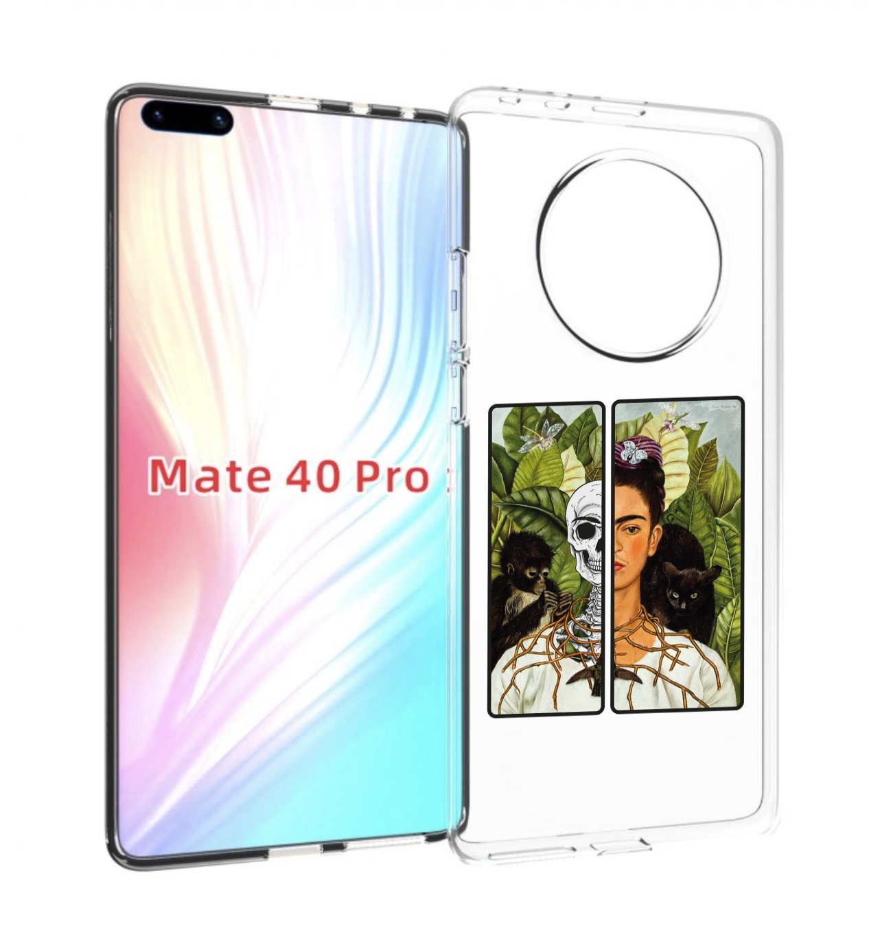 

Чехол MyPads сдвоенная картинка девушка скелет для Huawei Mate 40 Pro (NOH-NX9), Прозрачный, Tocco