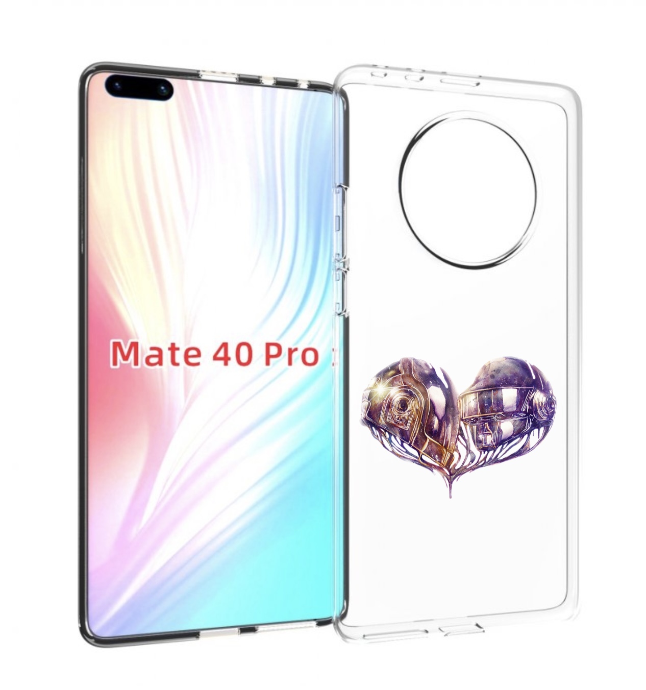 

Чехол MyPads сердце абстракция для Huawei Mate 40 Pro (NOH-NX9), Прозрачный, Tocco