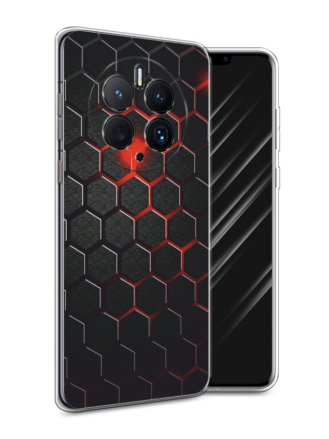 

Чехол Awog на Huawei Mate 50 Pro "Фон соты красные", Красный;черный, 6109950-1