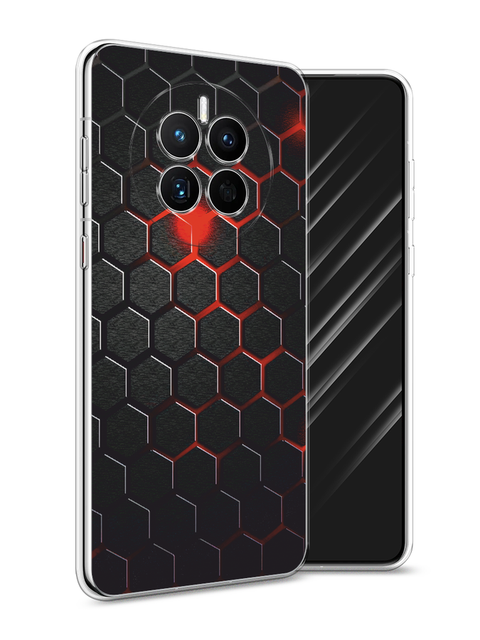 

Чехол Awog на Huawei Mate 50 "Фон соты красные", Красный;черный, 6109850-1